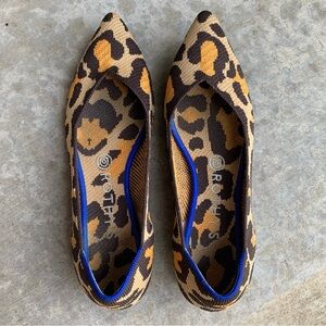 Rothy’s Big Cat Leopard Print Points Size 8.5